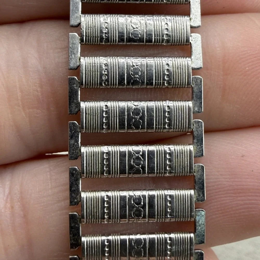Vintage Goldette Bracelet‎ Silver Tone